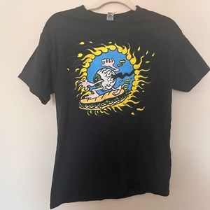 Eyeball riding a sandwich as a skateboard tshirt size men’s Medium